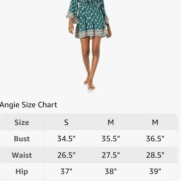 Boho Angie V-Neck Bell Sleeve Dress womens size s - Picture 10 of 10